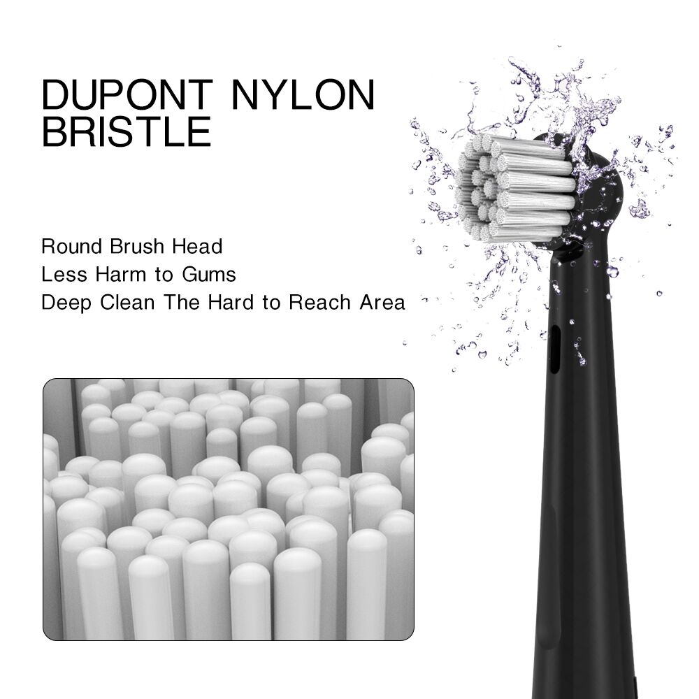 Fairywill Sonic Electric Toothbrush FW2205 USB Charge Rechargeable Replacement Heads Waterproof Smart Timer Whitening for Adult