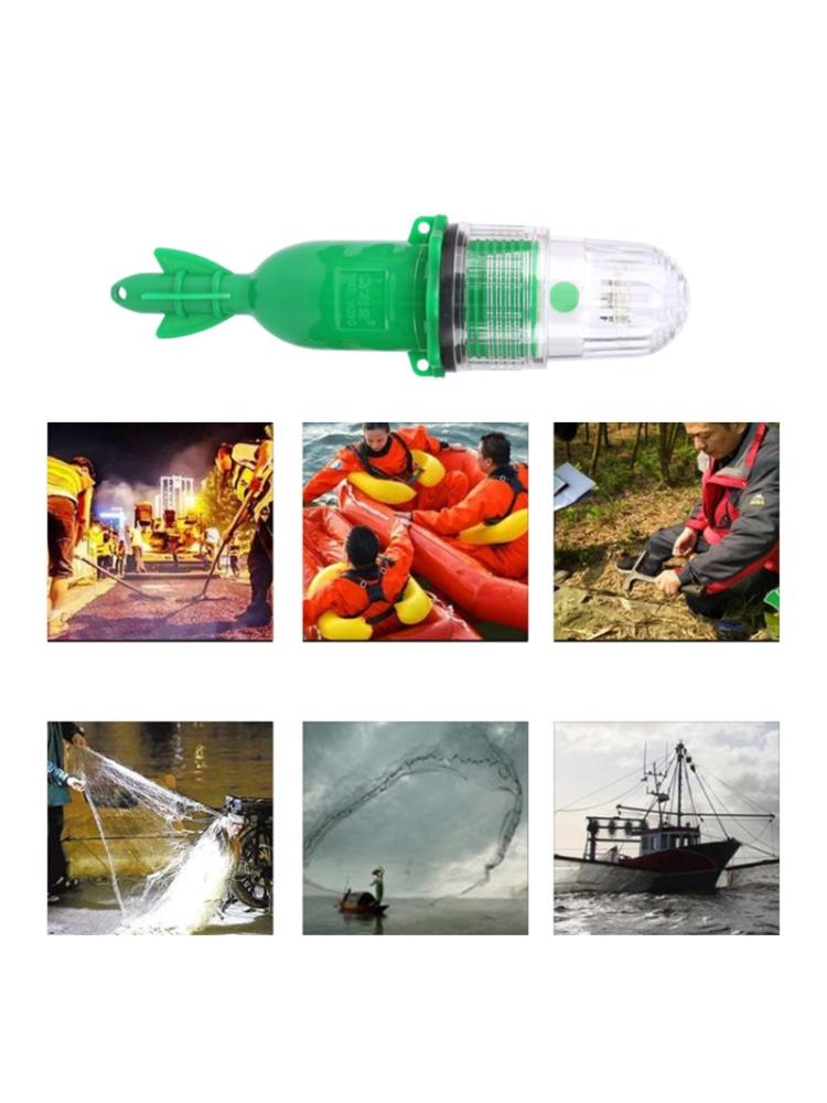 LED Underwater Fishing Light Portable Automatic Light-operated Waterproof Monochromatic Flashing Lamp Lures Fish Light