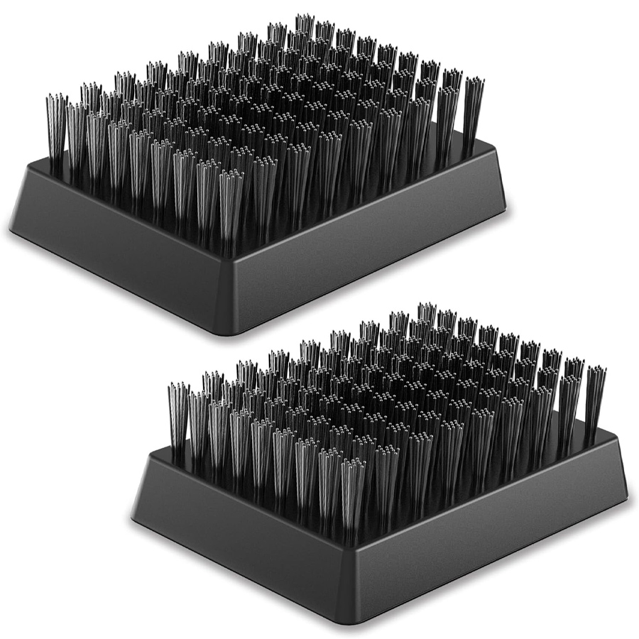 BBQ Grill Brush 304 Stainless Steel – Grill Brush for Outdoor Grill with Extended,Large Wooden Handle Cleaning Brush: Blue