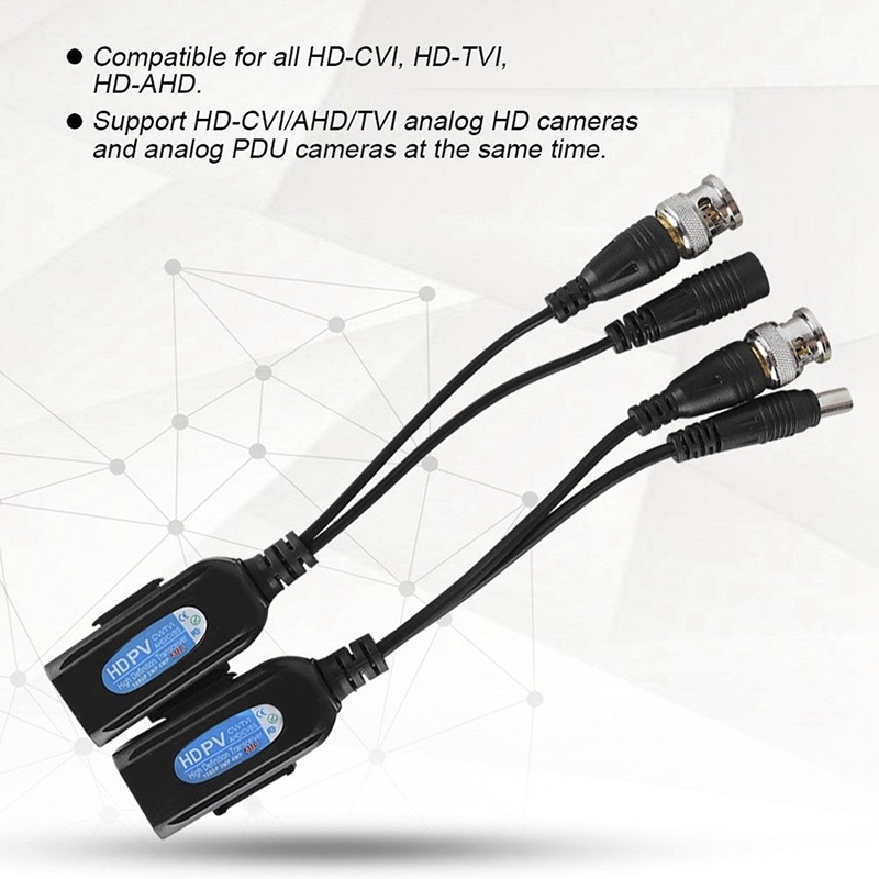 UHPPOTE CCTV Video Balun Adapter – BNC Auf CAT5, Passiv, Für HD-CVI/TVI/AHD Kameras