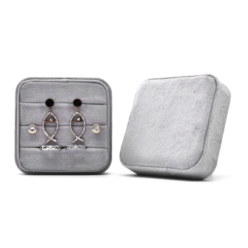 Velvet Ring Box,Square Vintage Wedding Ceremony Ring Box with Detachable Lid, Engagement Ring Box Holder,Valentine's Day: IS48