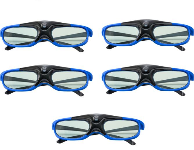 Lunettes 3D rechargeables, volet actif 96-144HZ, pour projecteur BenQ Acer X118H P1502 X1123H H6517ABD H6510BD JmGo Optoma V8 XGIMI: 5PCS