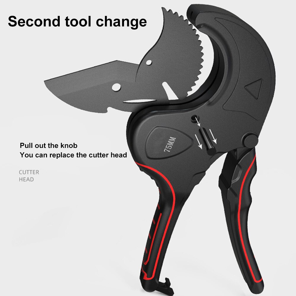 Pijp Cutter 32-75Mm Pijp Snijden Schaar Ratel Snijder Buis Slang Plastic Buizen Pvc/Ppr Sanitair Handleiding handgereedschap