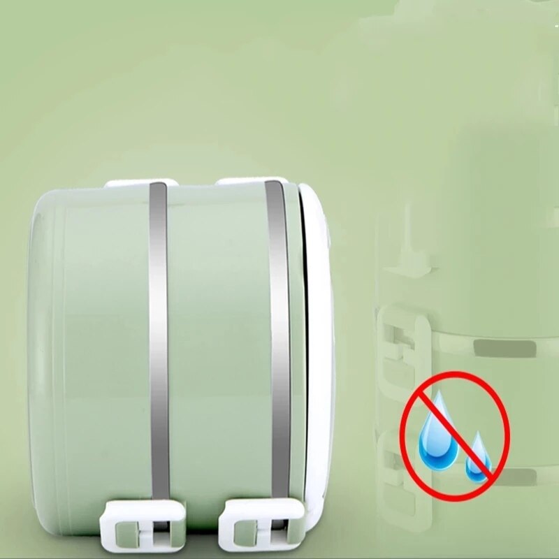 Microwave Stainless Steel Thermal Lunch Box Food Storage Box Travel Picnic Leakproof Lunch Box Students Adult Lunch Box