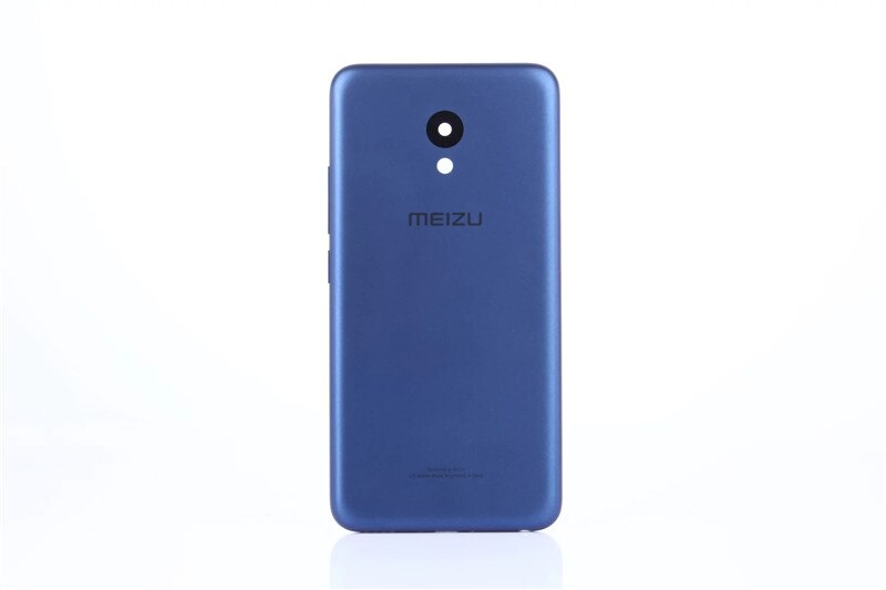 M5 capa original para meizu m5, mini caixa, bateria de plástico, smartphone, porta, capa de substituição: Azul