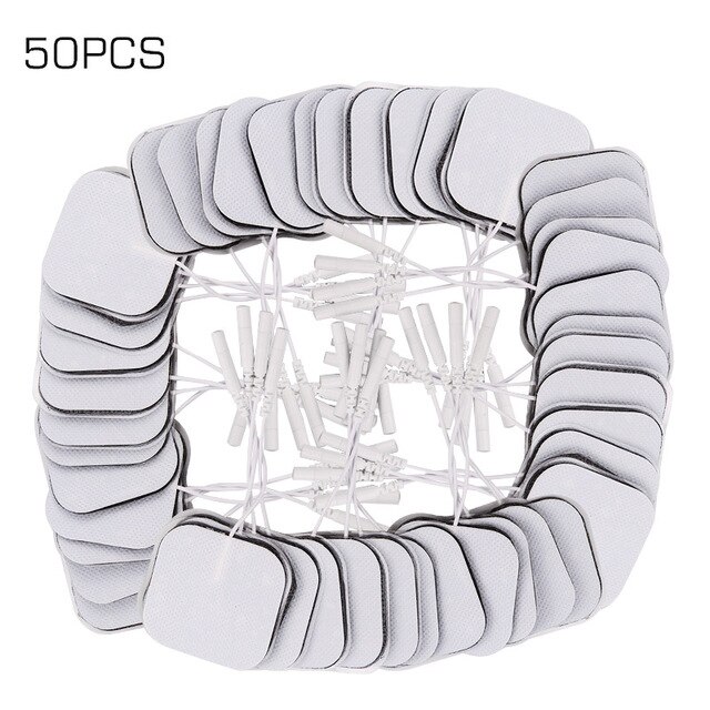 Tens EMS Muscle Stimulator 12Modes Electric Pulse Massager Digital Therapy Machine Massager Pain Relief Tool Health Care Machine: 50pcs Pads