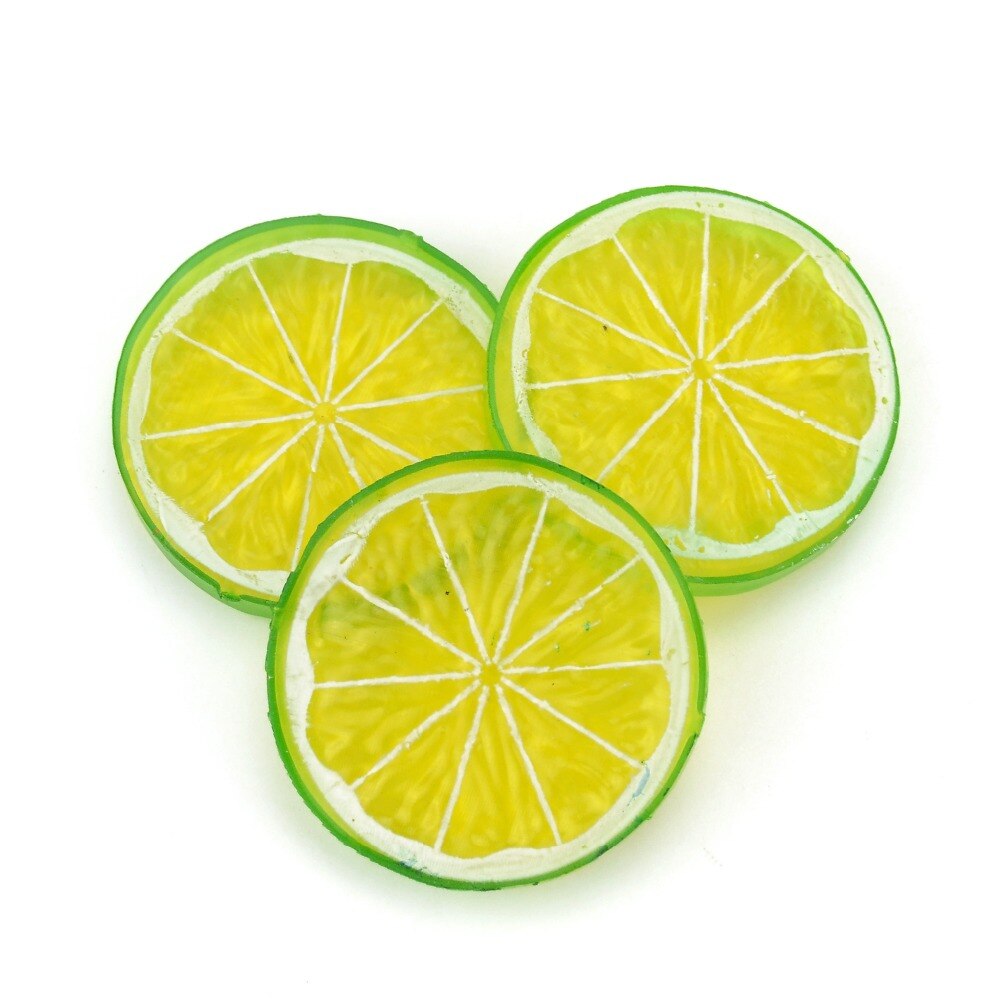 Mini hoja de plástico Artificial para Limón, decoración de frutas de plástico decorativas, para bodas, Navidad, familia, 6 uds.