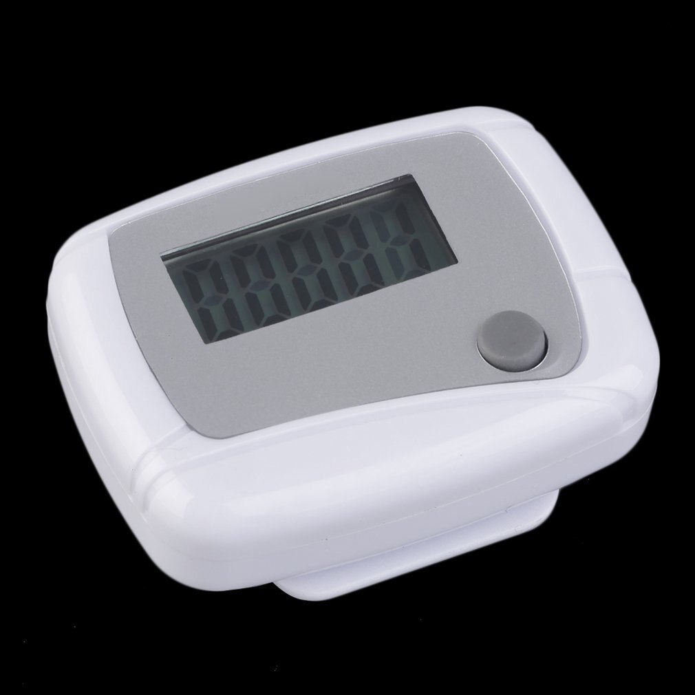 Portable Mini Digital LCD Running Step Pedometer Walking Distance Counter White color