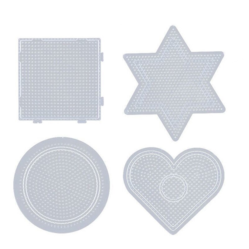4 Stuks 2.6Mm Mini Hama Zekering Kralen Transparante Grote Vierkante Pegboards Kralen Boards Diy Materiaal Template Perler Artkal Kralen pegboard: 2.6mm small