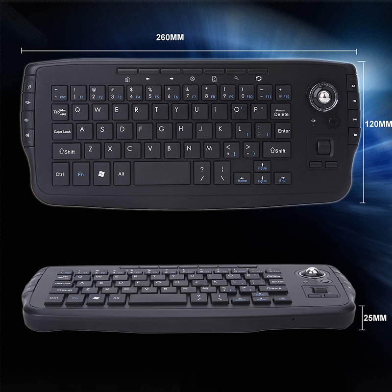 SeenDa-miniteclado sin cables para ordenador portátil y PC, teclado portátil multifunción con Trackball Air Mouse, decente, 2,4G