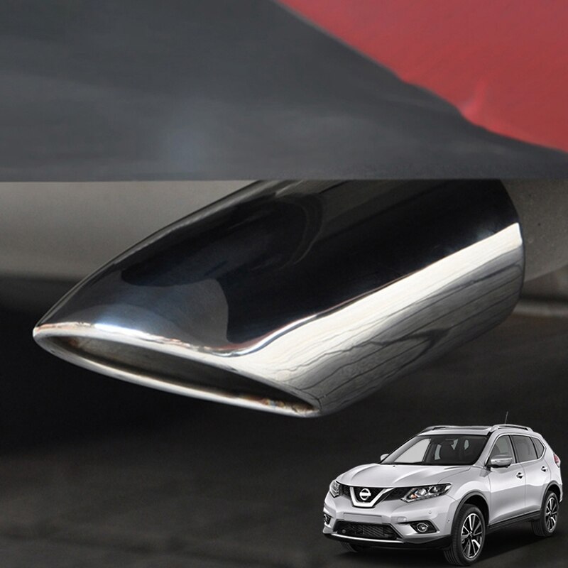 Chrome Exhaust Muffler Tip Tail Pipe Trim Cover Car Styling Accessories for Nissan Rogue X-Trail T32