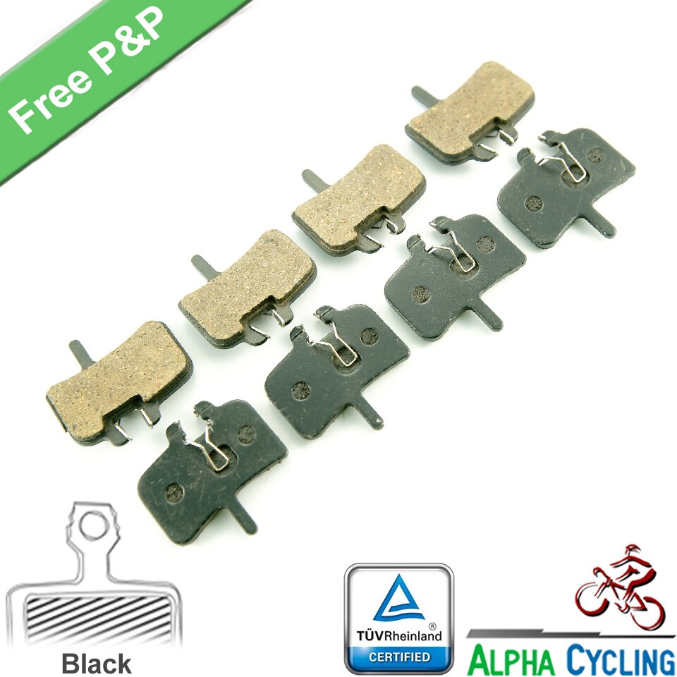 Plaquettes de frein de vélo pour frein à disque hayes hfx 9/ nine/mag plus, , 4 paires, résine noire