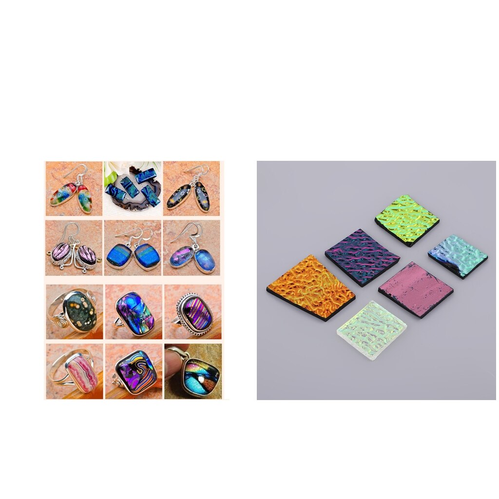 28G Confetti Glass Fusing Designs DIY Jewelry Glass Pendants Microwave Kiln Tool