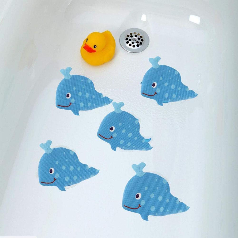 Pegatinas de baño antideslizantes para bebés, alfombrilla de bañera para baño, suelo de ducha, 5 uds.