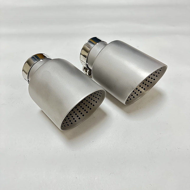 Exhaust nozzle Matte stainless steel large diameter 101mm 114mm open car muffler system AK Car muffler trim