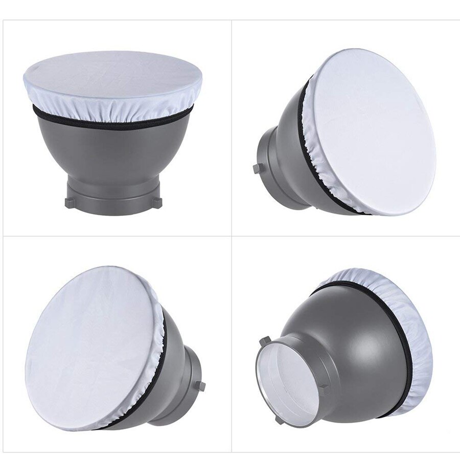 Hidear fotografía luz blanco suave difusor tela para 7 "180mm estándar estudio estroboscópico Reflector