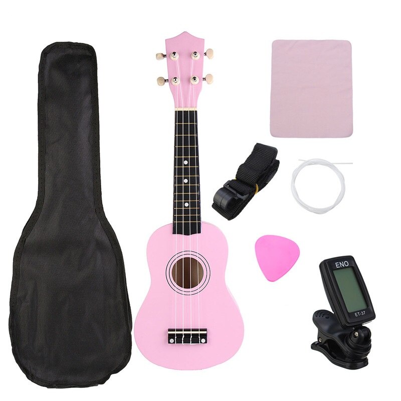 21 inch Ukulele Soprano 4 Strings Hawaiian Guitar Ukulele Basswood Guitar Uke Kids Musical Instruments for Music Beginner