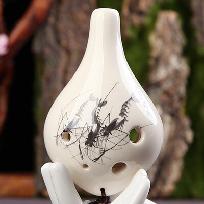 Ocarina 6 hul lille ocarina alto c tone nybegynder ocarina turist souvenir undervisning ocarina keramisk vedhæng: Type 8