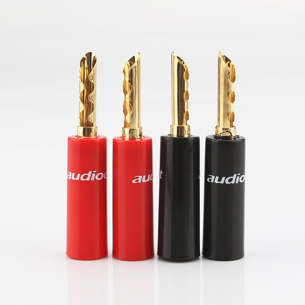 16 stück Nakamichi 24 k Gold überzogen BFA 4mm Banane Stecker hifi Lautsprecher kabel Stecker