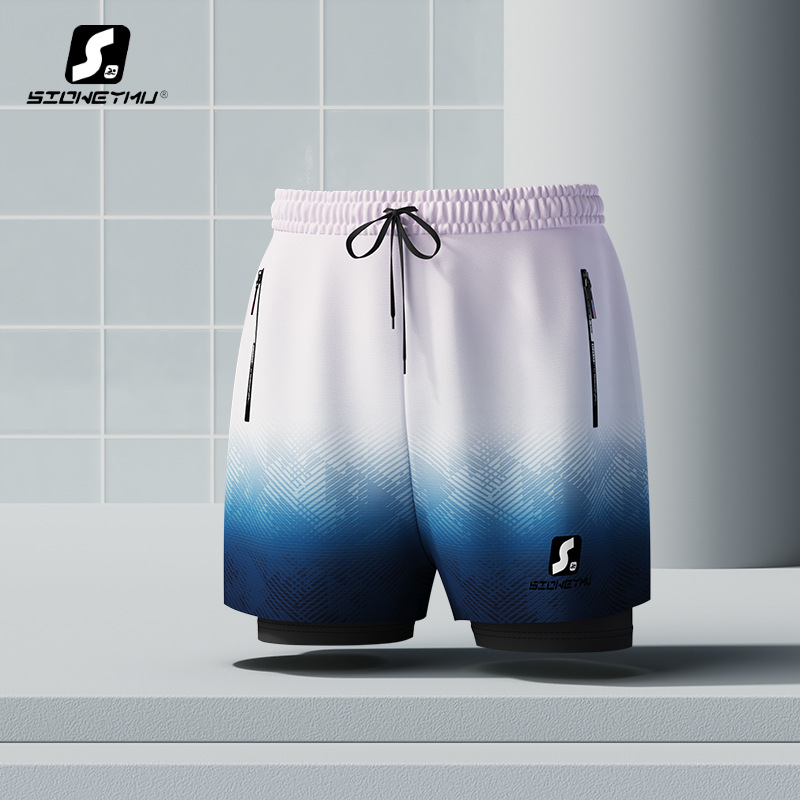 Neue Badehose Herren Anti-Peinlichkeit Erwachsene Schnell trocknende Badeanzüge Große, schnell trocknende Spring Schwimmsets: XXXL / Himmel Blau