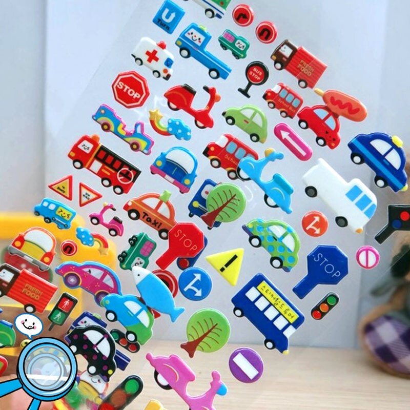 20 Pcs Kids Drawing 3D Stickers for Kids &amp; Toddlers 500+ Puffy Stickers Variety Pack for Scrapbooking Bullet Journal