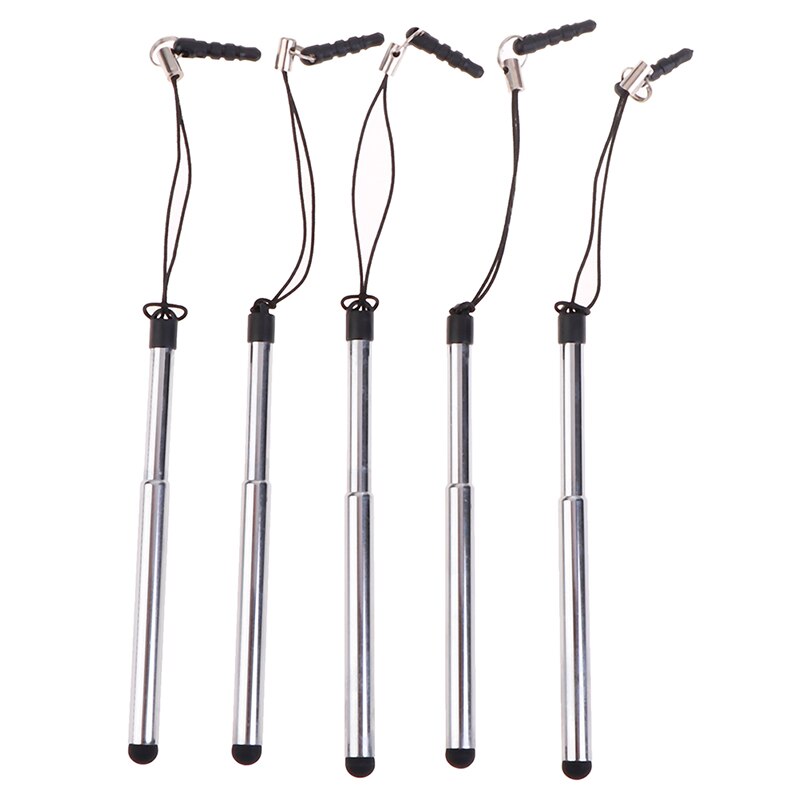 5 pçs universal tela de toque caneta retrátil universal touch screen caneta caneta stylus capacitivo para tablet telefone retrátil