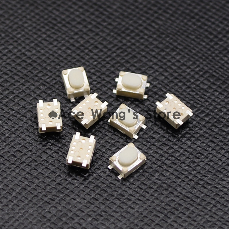 50 STKS SMD 4Pin 3X4X2.5 MM Wit Tactile Tact Push Button Micro Schakelaar Momentary