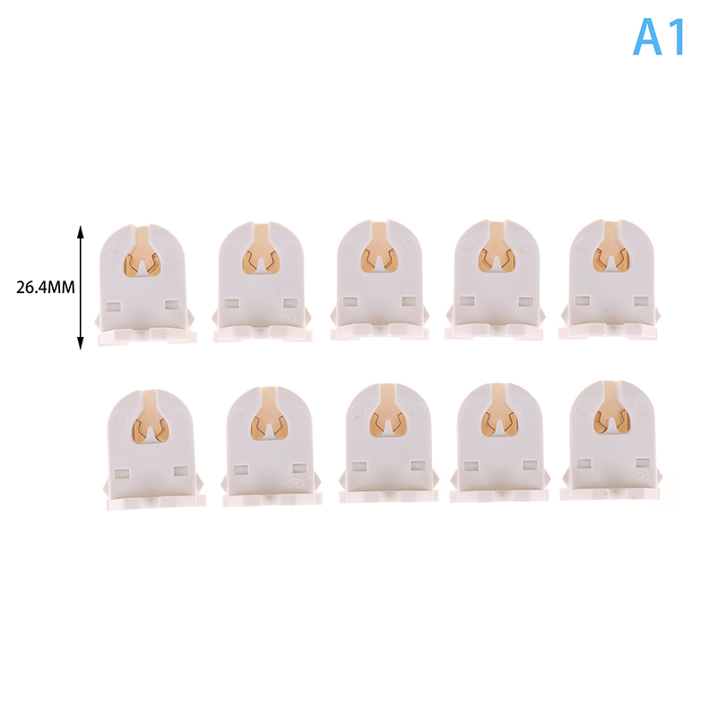 10 Pezzi casa T5 Portalampada G5 base non deviato Portalampada Resistente al Calore AC500V 2A per portato Supporto per Tubo di Luce Fluorescente: Beige