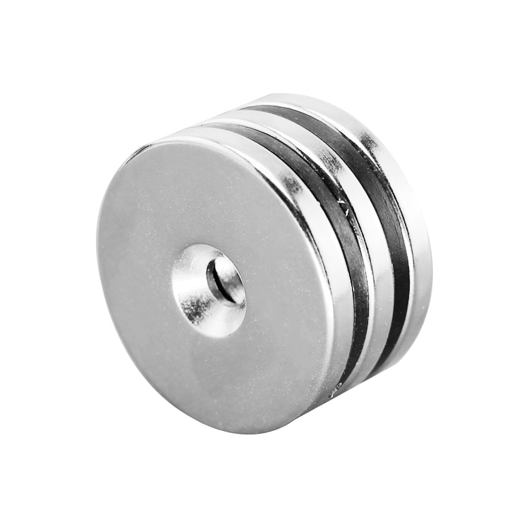 Aimant circulaire puissant en néodyme avec trou de 6mm, 2/6/20 pièces, 40x5mm, 40x5-6mm
