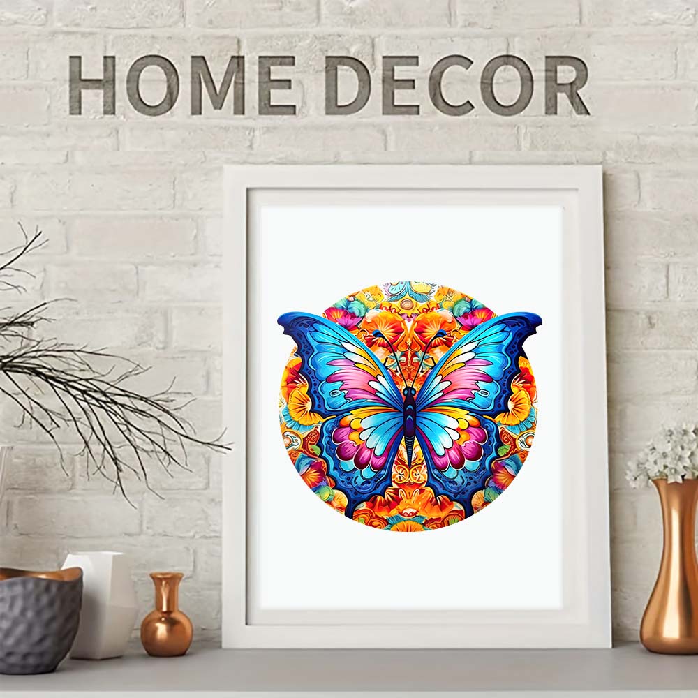 Wooden puzzle Butterfly box Beautiful for Thanksgiving irregularly shaped animal puzzle for adults to decompress