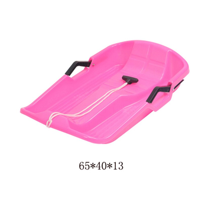 1PC Durable 65x40cm Snow Sled Heavy Duty Sledge Winter Toy Flyer Sleigh Great: Red
