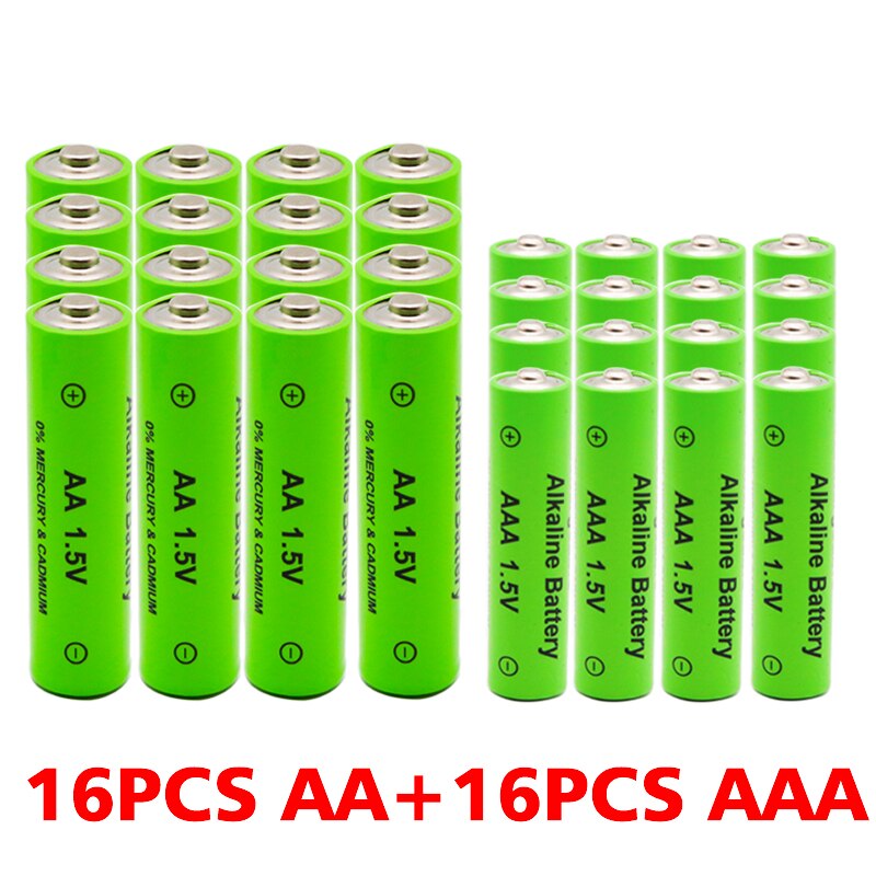 1.5V AA + AAA NI MH Rechargeable AA Battery AAA Alkaline 2100-3000mah For Torch Toys Clock MP3 Player Replace Ni-Mh Battery: 16AA-16AAA