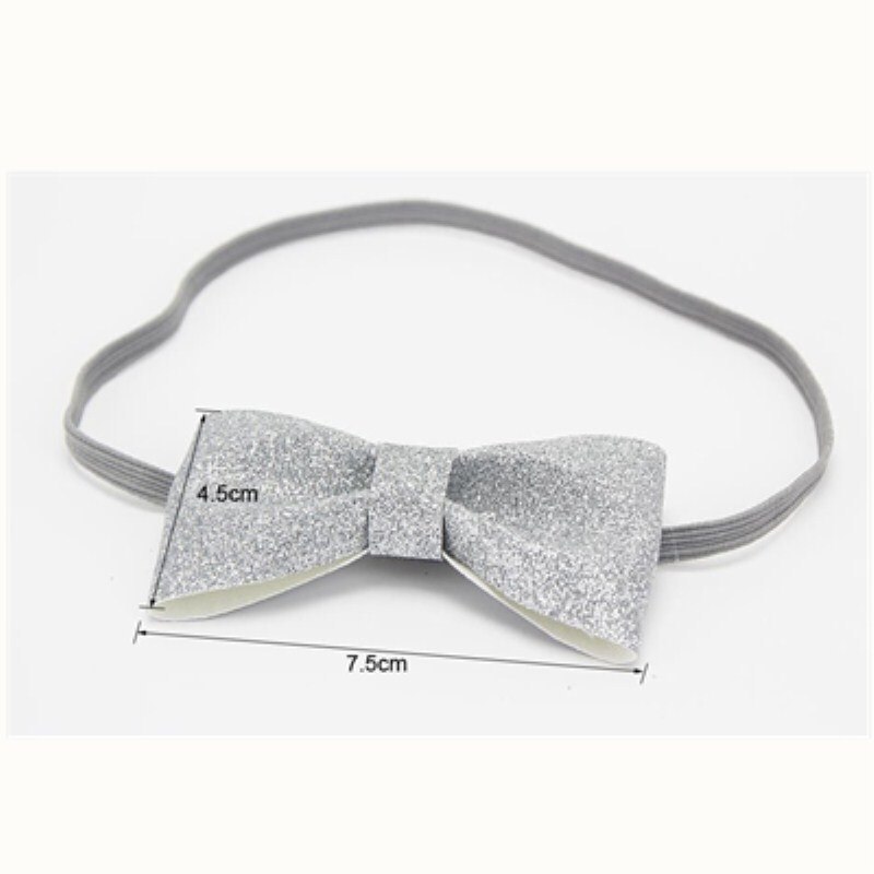 Emmababy Lovely Kids Girl Baby Toddler Bowknot Headband Hair Band Accessories Cute Headwear 4 Colors: Silver