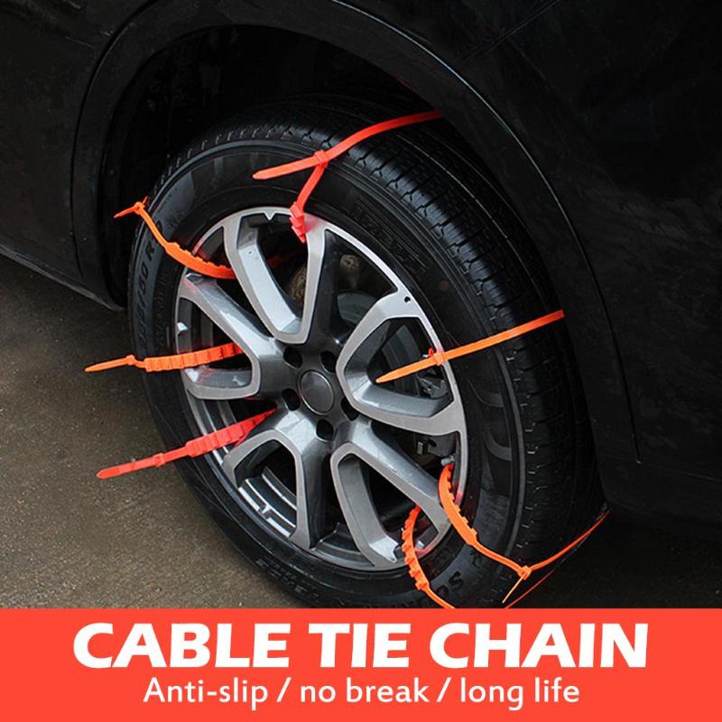 VODOOL 10Pcs/Set Universal Plastic Car Wheel Tyre Anti Skid Chains For Auto SUV Winter Tires Snow Mud Road Emergency Snow Chain