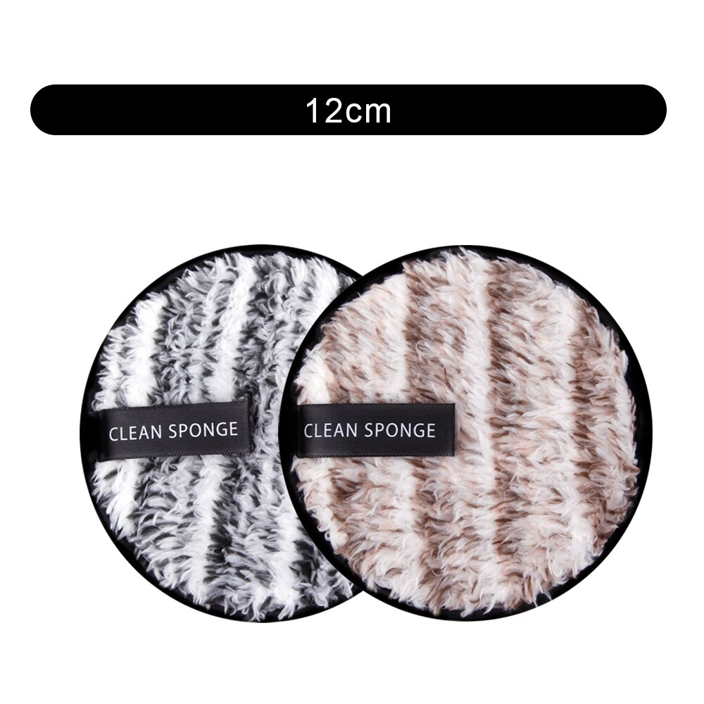 1/2 stk sminkefjerner klut gjenbrukbare makeup pads for alltid hudrensende bomull mikrofiber ansiktsvask håndkle make-up disk kosmetikk: Svart og brunt