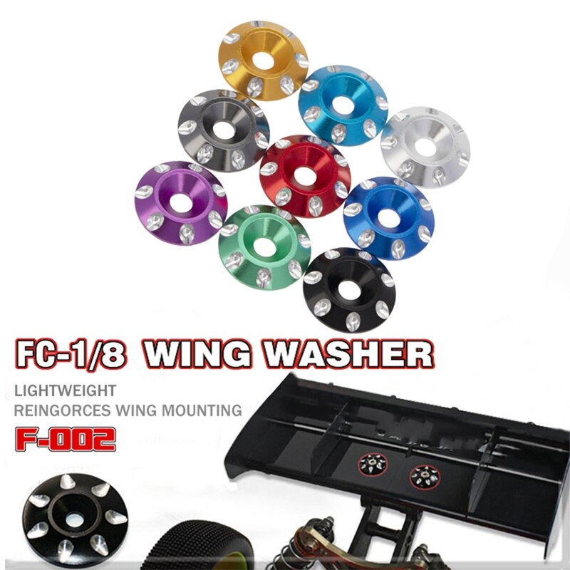 Metall Schwanz Flügel M3 Senkkopf Schrauben Scheiben für 1/10 Skala Off Road Buggy Monster Truck RC Dift Autos