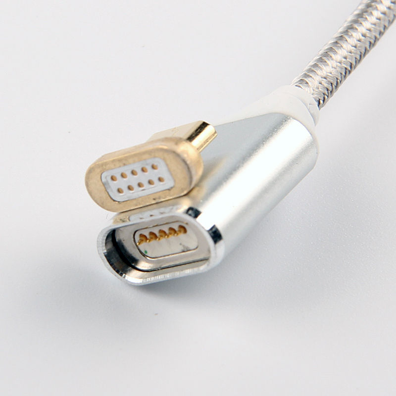 Reversible magnetic micro usb cable for charging and transfer data