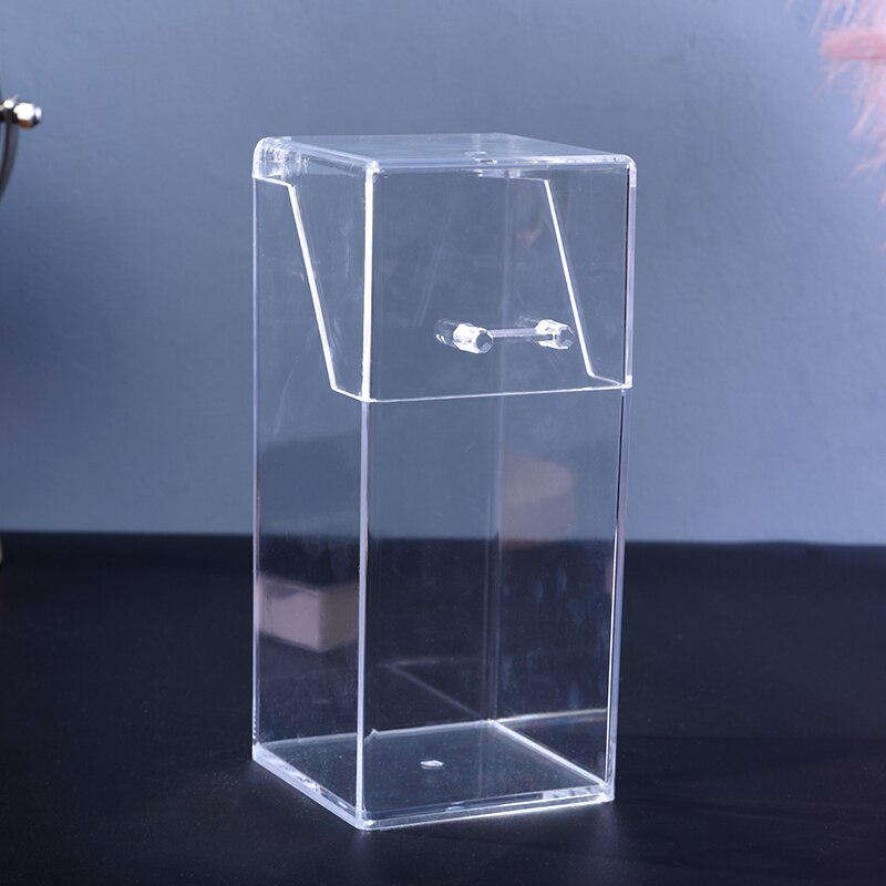 Kirkas meikkisivellin säilytyslaatikko kosmeettinen järjestäjä muovilaatikko huulipuna näyttö teline säilytysämpäri akryyli kylpyhuonetarvikkeet: S