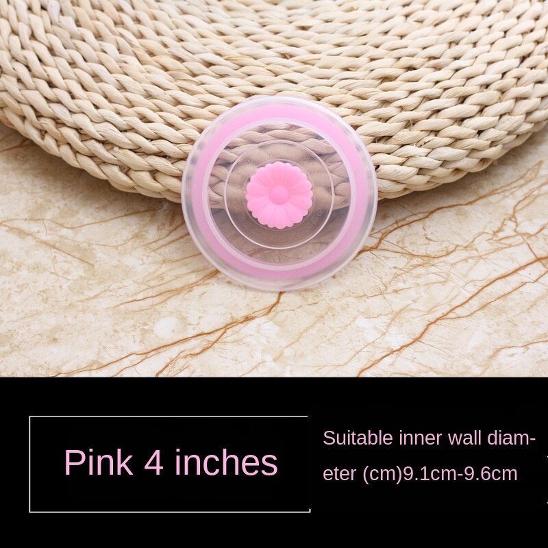 Reusable Food Packaging Cover Silicon Food Fresh-Keep Sealing Cap Vacuum Stretch Silicone Lids Kitchen Silicone Cover: Pink 4 inches