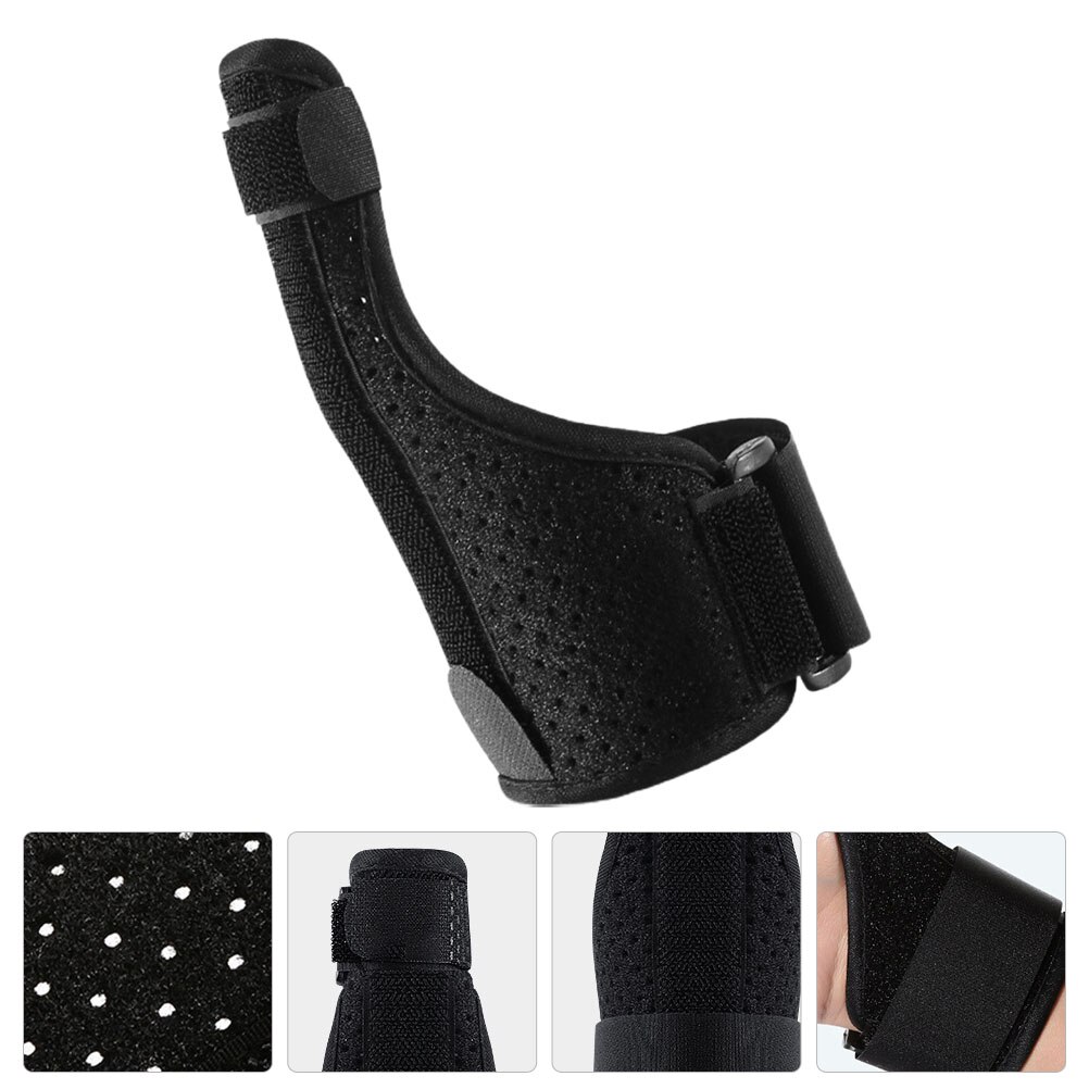Zamst Thumb Guard Sports Brace - Lightweight Moldable Insert For Thumb Sprains For Baseball Soccer Basketball Football Black Medium