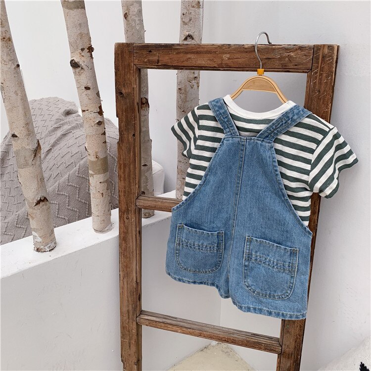 Bambini Tute e Salopette Shorts delle 2019 di Estate Nuovo Bambino Della Ragazza Della Bretella Del Denim Shorts Bambino Del Bambino Della Ragazza Dei Jeans Dei Capretti Dei Pantaloni Casual Shorts Pantaloni