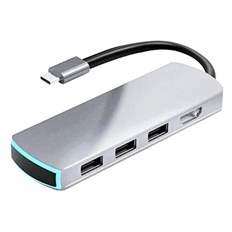 Type-C to HDMI VGA PD USB 8 in 1 Multi-Functional Docking Station Video Adapter Hub Multiport Expansion Dock