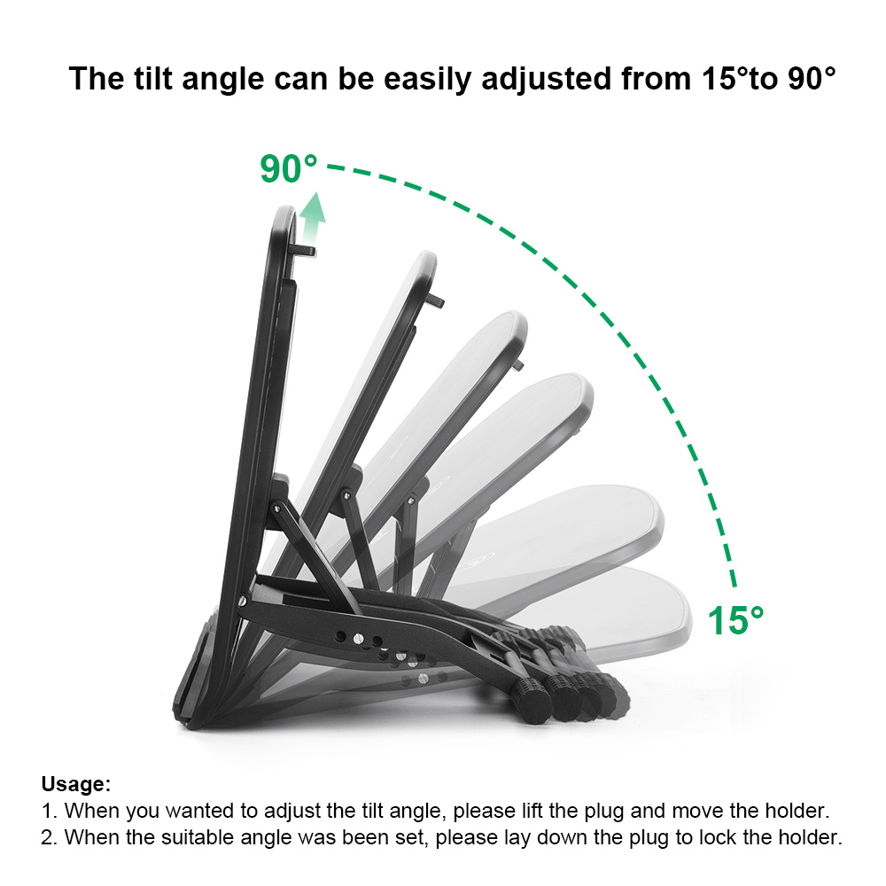 Soporte ajustable plegable para pantalla de tableta de dibujo Parblo PR100 de 10-22 pulgadas, soporte portátil para tableta gráfica/portátil/Ipad