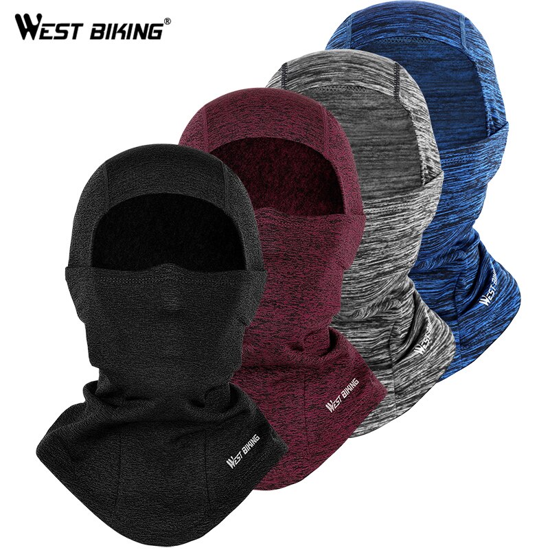 WEST BIKING Winter Sport Cycling Cap Bike Full Face Mask Neck Warmer Men Women Scarf Ski Bicycle Motocycle Fleece Head Cap Hat