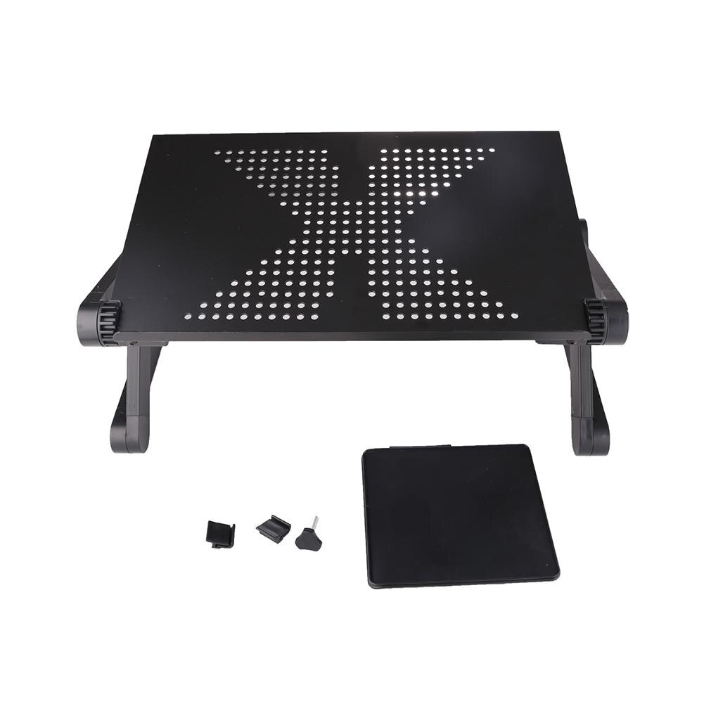 Adjustable Aluminum Laptop Cooling Desk Portable TV Bed Lap desk Tray PC Table Stand Notebook Table Desk Stand With Mouse Pad