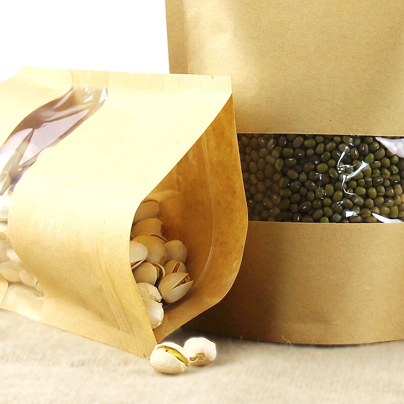 Papirpose selvhjulpen selvforseglende pose fortykket fødevareemballage pose køkken bolsas de papel kraft