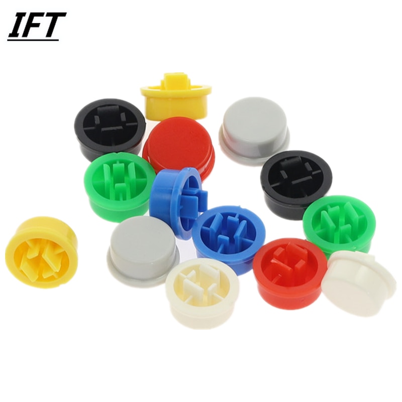 Juego de tapas de botones táctiles redondas, 9,58x5,1mm, para interruptor Micro Tact de 12x12x7,3mm, para Arduino, 50 Uds.