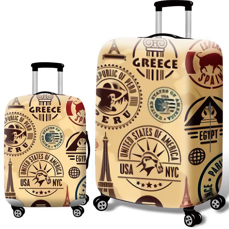 TLDGAGAS 3D Digital Stretch Fabric Luggage Protective Cover Suit 18-32 Inch Trolley Suitcase Case Covers Travel Accessories: E / S