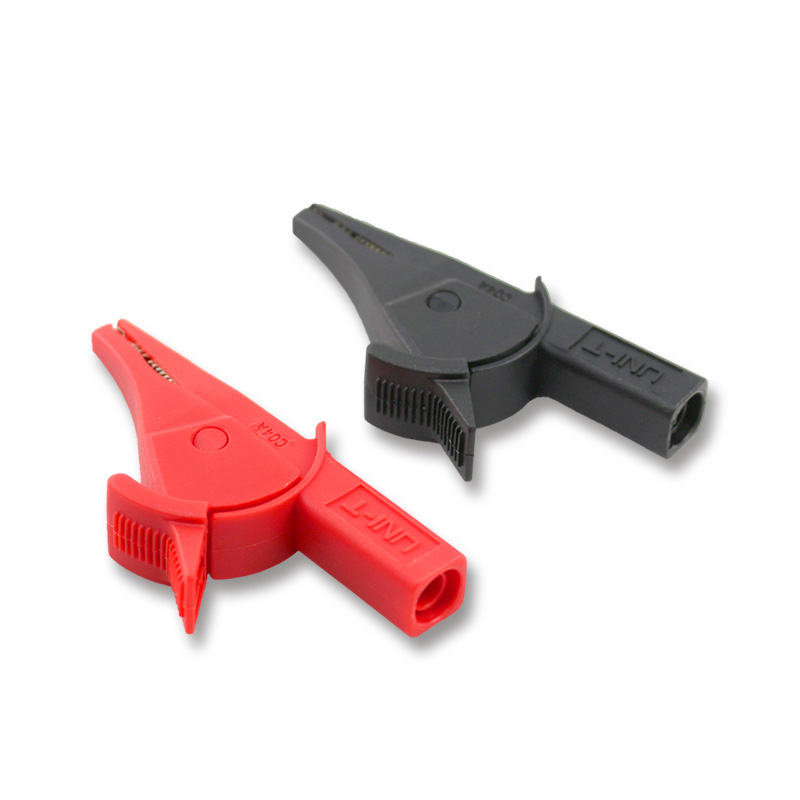1 Paar UNI-T UT-C04A Geïsoleerde Alligator Clip 75Mm Banana Plug Voor Multimeter Probe Pen Krokodil Clip Elektrische Klem