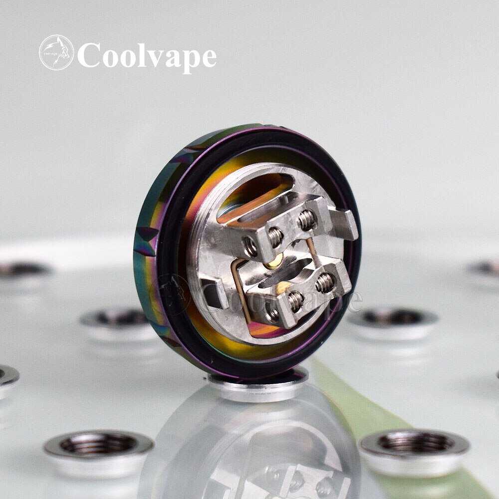 Coolvape zeus Mesh rta Deck zeus rta Deck 10pcs Ni80 0.2ohm e 10pcs cotoni bobina materiale in acciaio inossidabile: rainbow